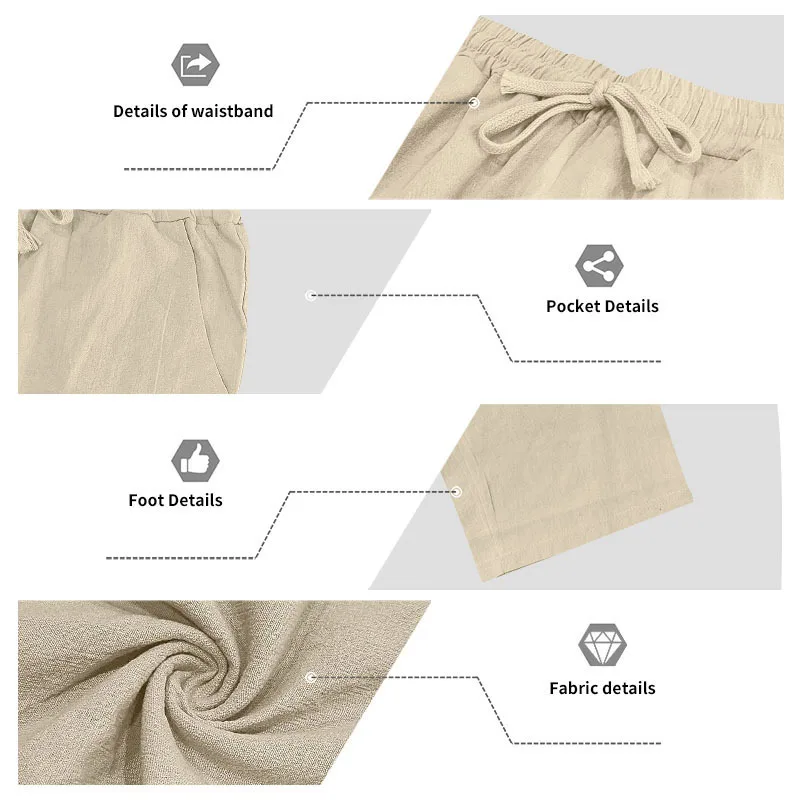 Men's Autumn Loose Trend Linen Solid Color Simple Lapel Long-Sleeved Shirt Beach Trousers Set