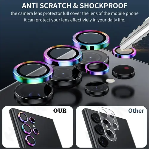 Camera Lens Protector For Samsung S25 S26 Ultra S24 S23 S22 Ultra Case Tempered Glass Film Titanium Alloy Ring Phone Accessories - Image 2