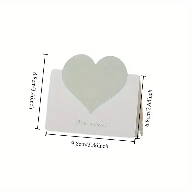 Valentine's Day Love Heart Greeting Card with Envelope 100pcs