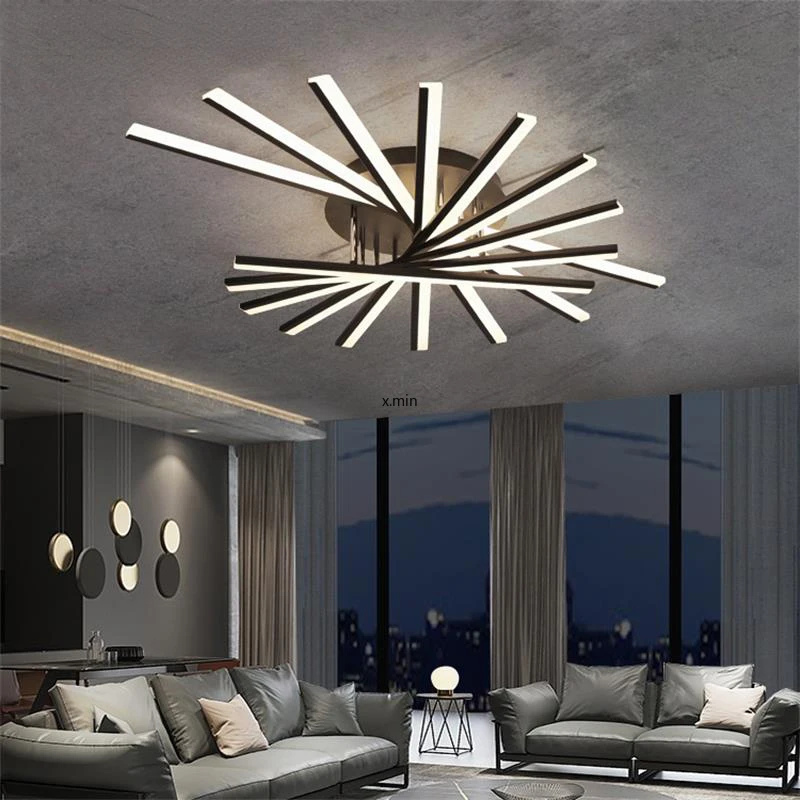 

Modern LED Chandeliers Indoor Lighting For Study Living Room Bedroom Lamps Gold/Black/White Lustre Lights fixtures Input 90-220V