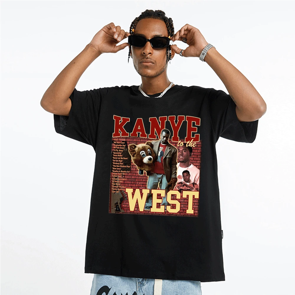Unisex 2022 New Hip Hop T Shirt Kanye West 90s Vintage Graphics Print Men  Women Short Sleeve T Shirt Oversize Tracksuit Tees| | - AliExpress
