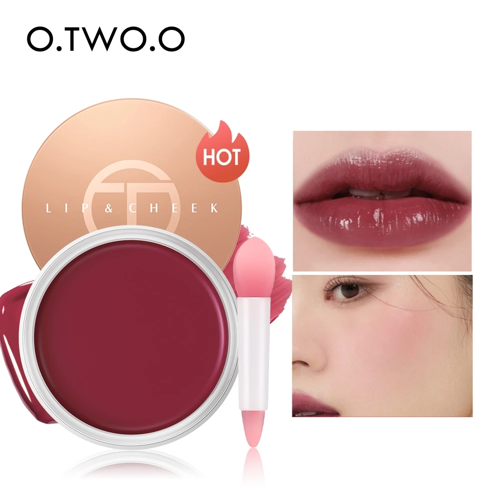 

O.TWO.O 2 In 1 Lip Gloss Blush Nourish Lip Tint Waterproof Long Lasting Moisturizing Mirror Lip Glaze Lipstick Make Up Cosmetics