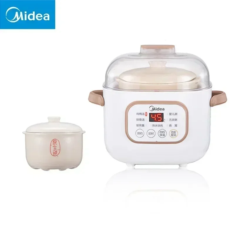 220v  0.8L Ceramic Electric Slow Stewer Household Multi Baby Food Porridge Dessert Cooker Stewing Cooking Pot Electric Soup AE