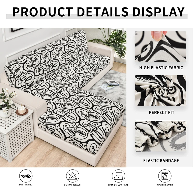 Newest Floral Sofa Seat Cushion Cover Non-Slip Chair Cover Stretch Sofa Cover for Living Room Replacement for Individual Cushion 6