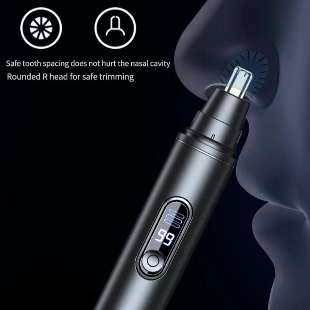 LED 디지털 디스플레이 전기 코털 트리머 효율적이고 안전한 무통증 제모기 조용한 회전식 커터 헤드