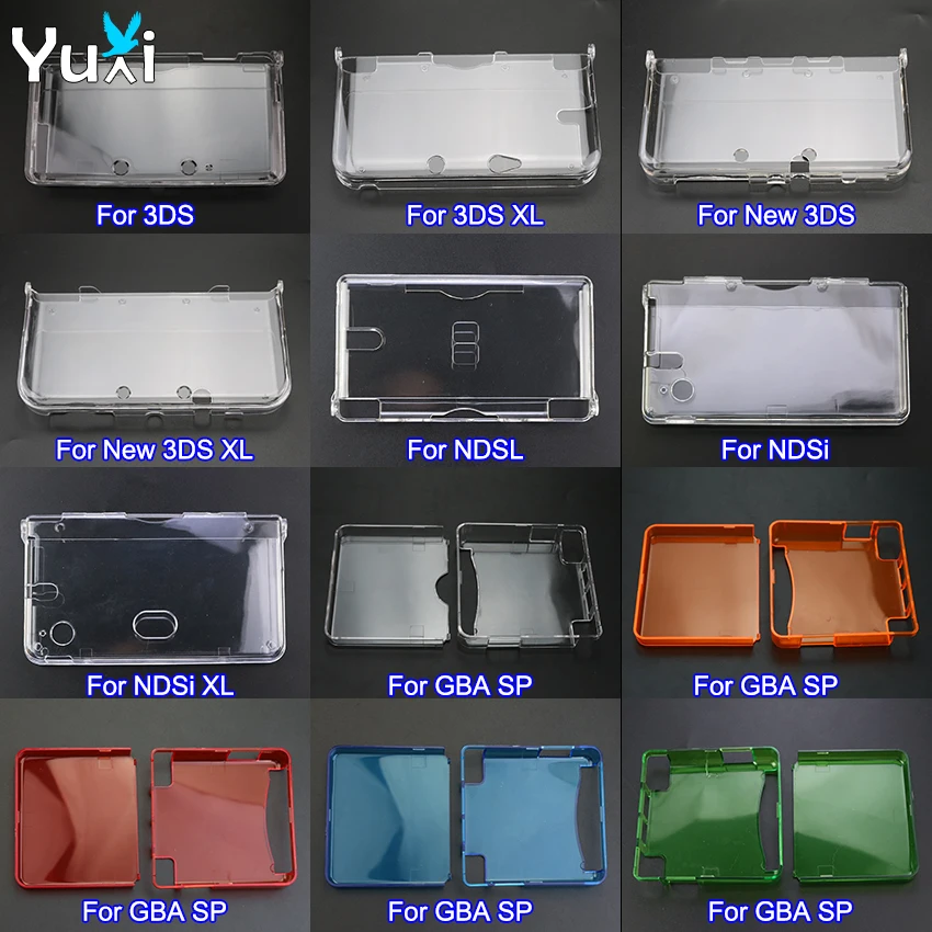 Yuxi In Bulk Custodia Protettiva In Cristallo Di Plastica Trasparente Custodia Rigida In Pelle Per Ndsl Ndsi New 3Ds Xl Per Console Di Gioco Gba Sp