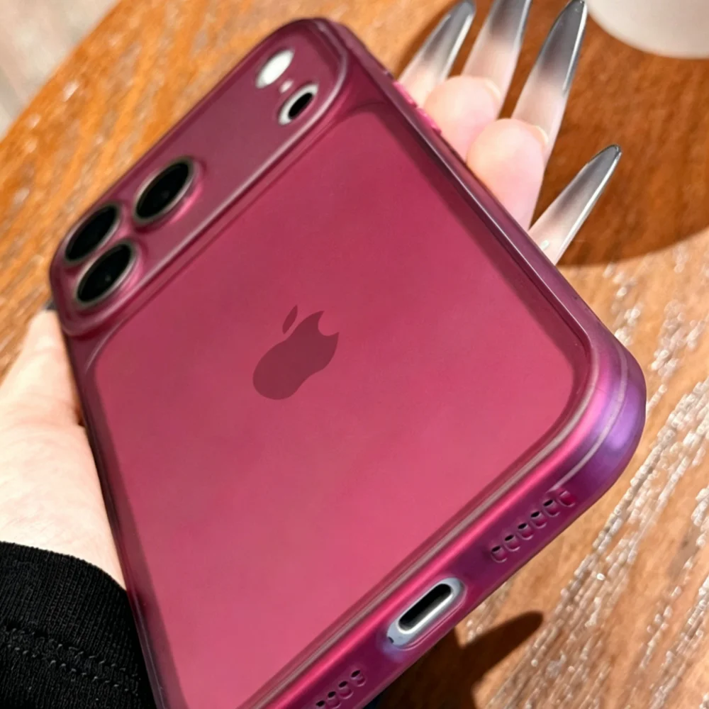 Luxury Ultra Thin Soft TPU Phone Case with Slim Matte Mirror Surface and Translucent Silicone Exterior