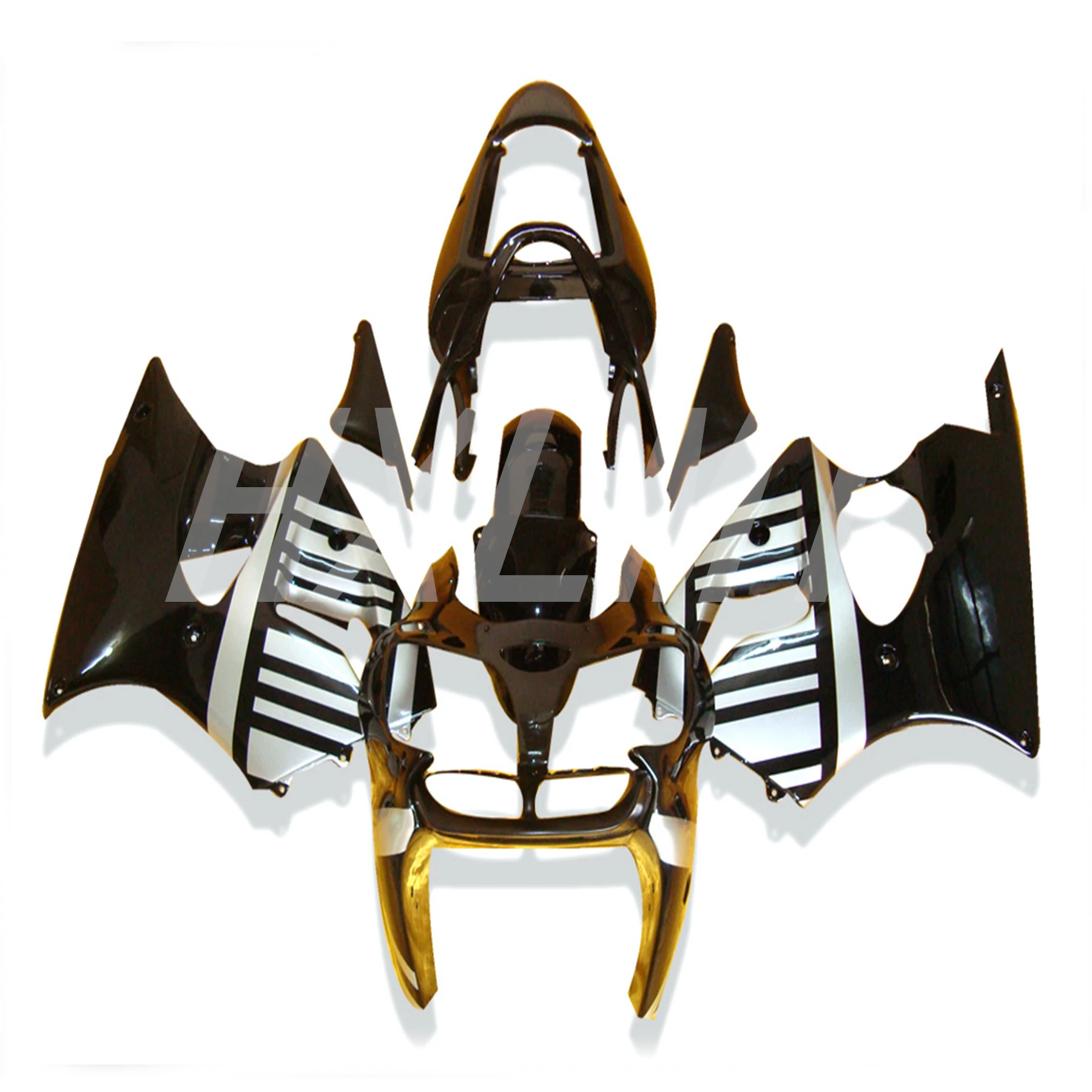 Custom Fairings Kit For KAWASAKI Ninja ZX6R 636 00 01 02 ZX 6R 636 2000 2001 2002 Injection Green Flames Red Bodywork Set - Image 4