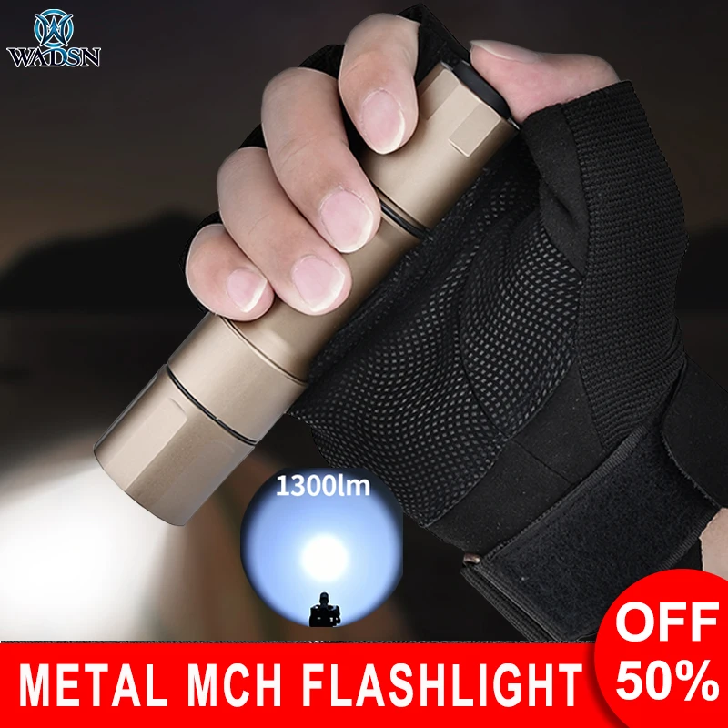 Wadsn Tactical Metal Mch Flashlight 1300lumen Powerful Handheld Pistol
