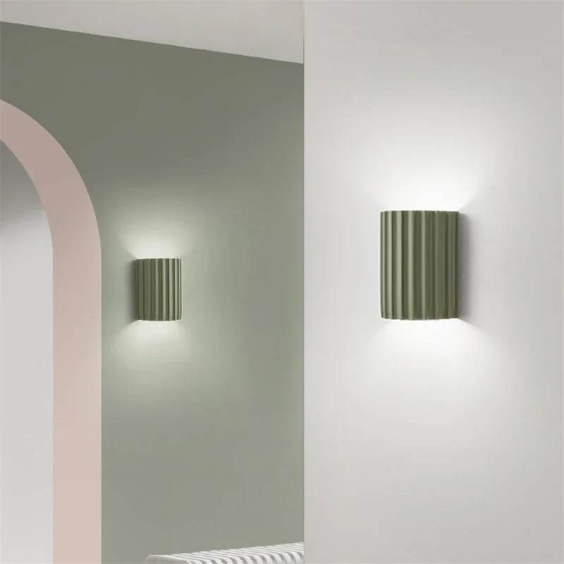 Nordic Modern Resin Wall Lamp Indoor Wall Lighting Bedroom Bedside Lamp Household Background Decoration Living Room Light