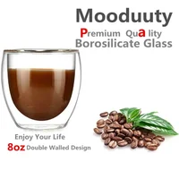 6pcs Double Wall Glass Cup 80ml Cute Mugs Coffee Cups Drinking Glasses for Drinks Personalized Mug Beer Tea Cup Set 5