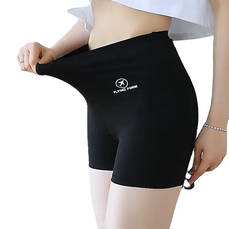Women's Summer 3/4 Tight Skirt Pants Anti glare Thin Style Breathable Semi transparent Nylon Bottom Safety Shorts safety shorts safety pants nylon bloomer slip pants