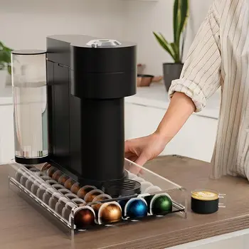 40 pezzi porta capsule per caffè Nespresso Vertuoline capsule rack di stoccaggio Verismo Vertuo organizzatore cassetto in materiale plastico 1