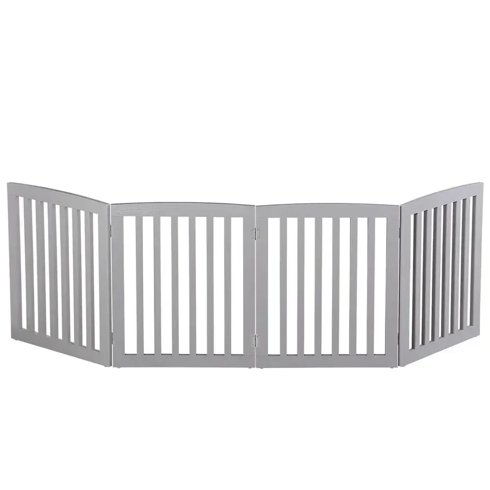 3/4 Panels 24/36'' Dog Gate Safety Barrier Folding Pet Fence Playpen Multi-Color