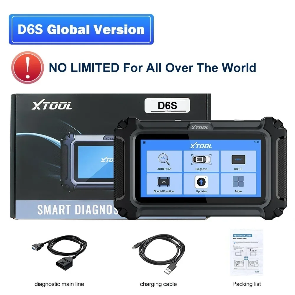 XTOOL D6S OBD2 Scanner – Full System Diagnostic Tool With 30+ Resets, FCA & CAN FD, Lifetime Updates