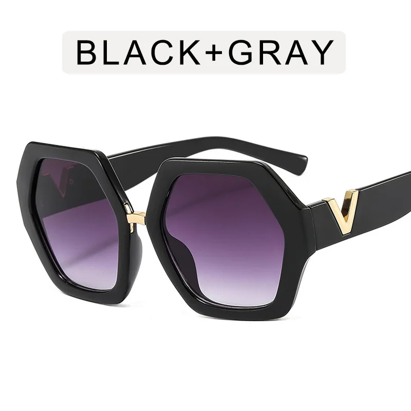 Fashion Big Frame Hexagon Sunglasses Women 2023 Designer Oversized Eyewear Men Square Sun Glasses Sunnies Female Gafas De Sol