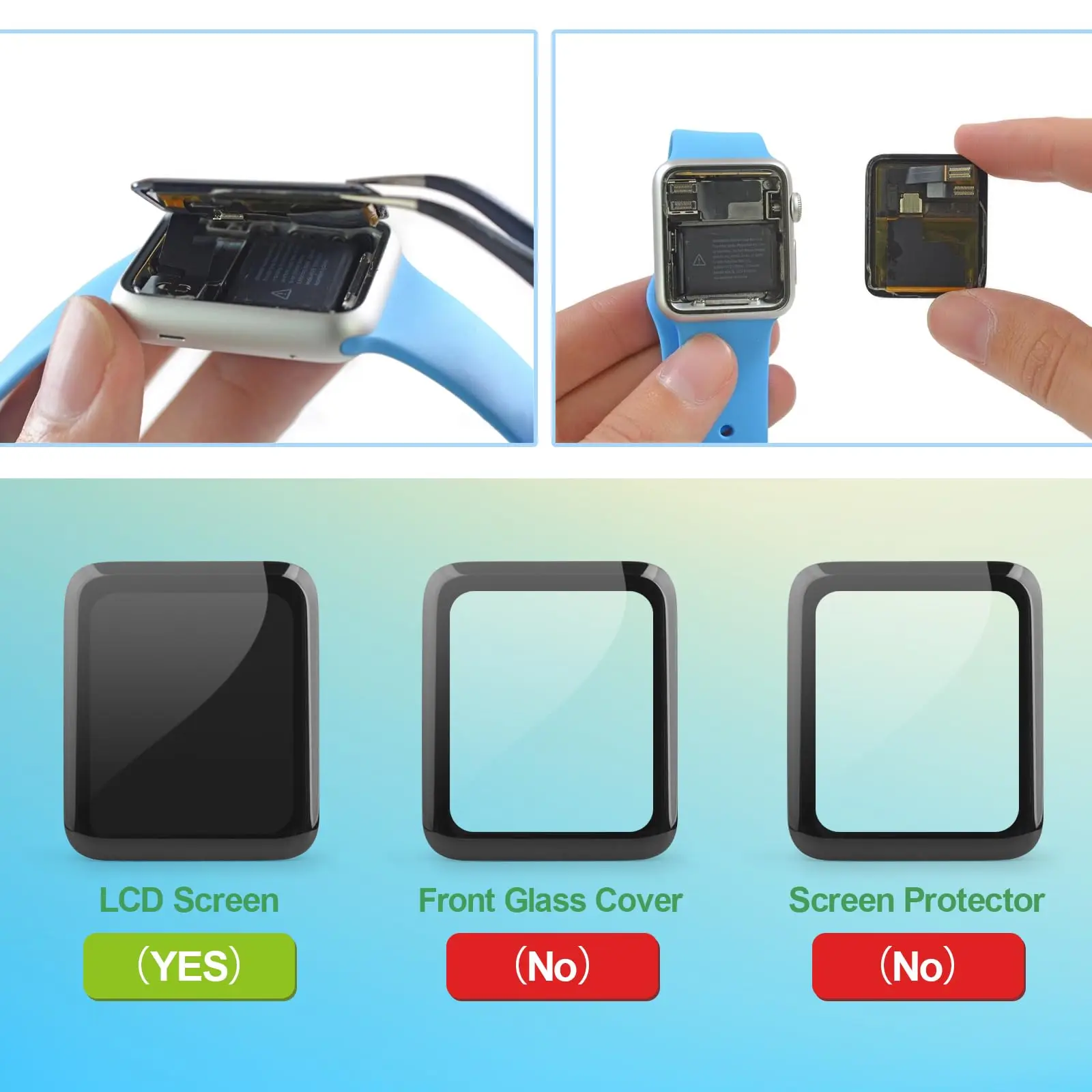 애플 워치 시리즈용 SuperAMOLED LCD 디스플레이 스크린 디지타이저 어셈블리, 애플 아이워치 스크린 S1, A1554, A1803, 38mm, 42mm
