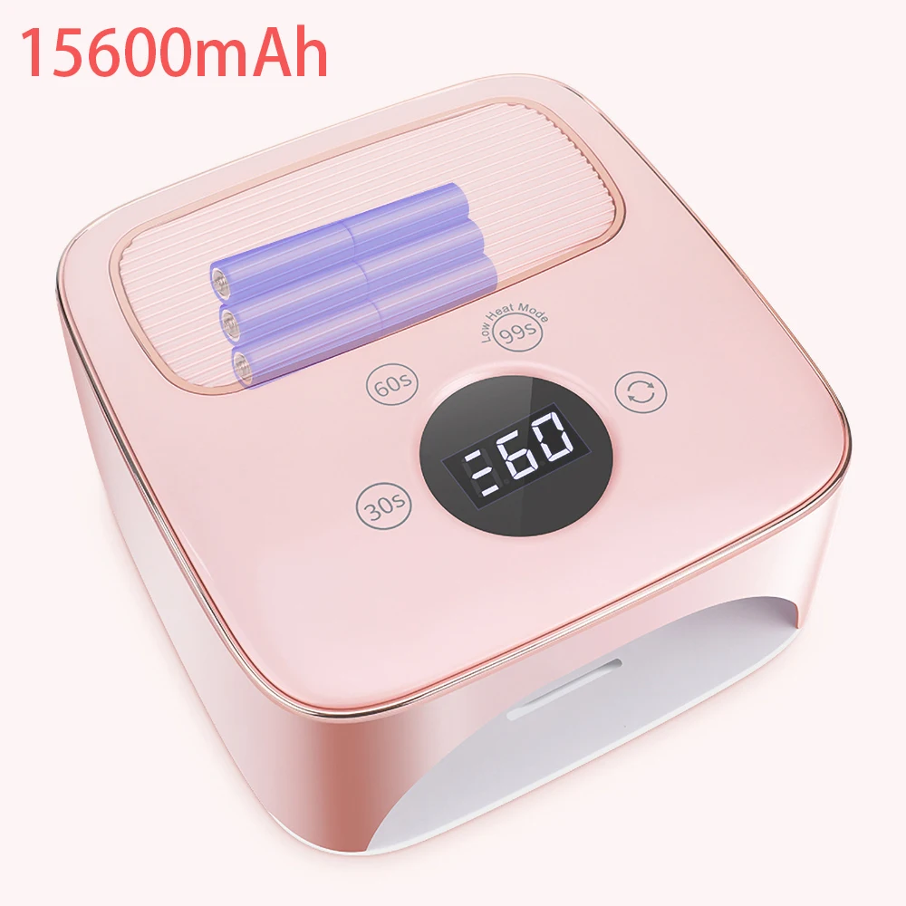 Wireless Nail Dryer LED Nail Lamp 72W Rechargeable 15600mAh UV Lamp for Curing All Gel Nail Polish Manicure Polish Professional 2