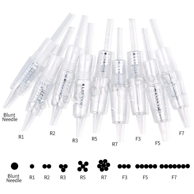 

20pcs Replacement Screw Tattoo Cartridge Needles 1D 1R 2R 3R 3F 5R 5F 7R 7F for MYM Electric Derma Tools Microblading Needles