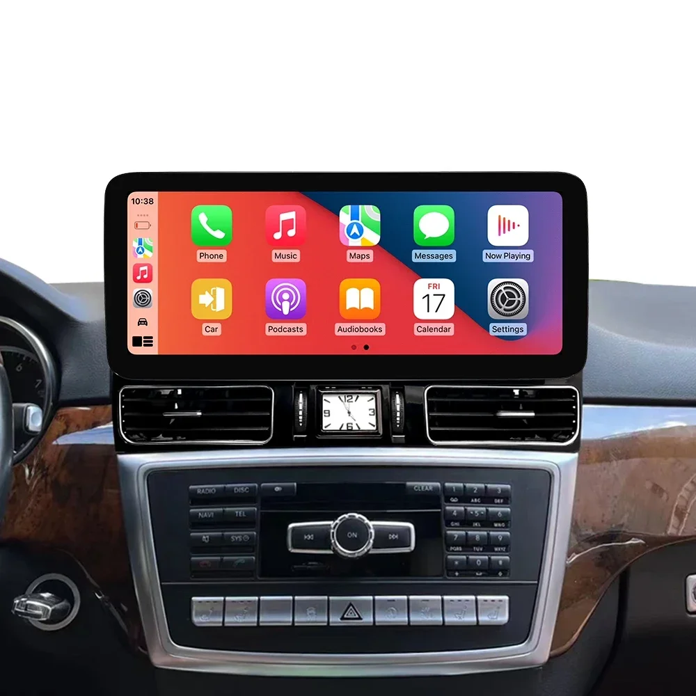12.3인치 안드로이드 14 1920*720P 자동 CarPlay 네비게이션 터치스크린 벤츠 GL ML 350 450 550 W166 X166 GPS BT 멀티미디어 카 라디오