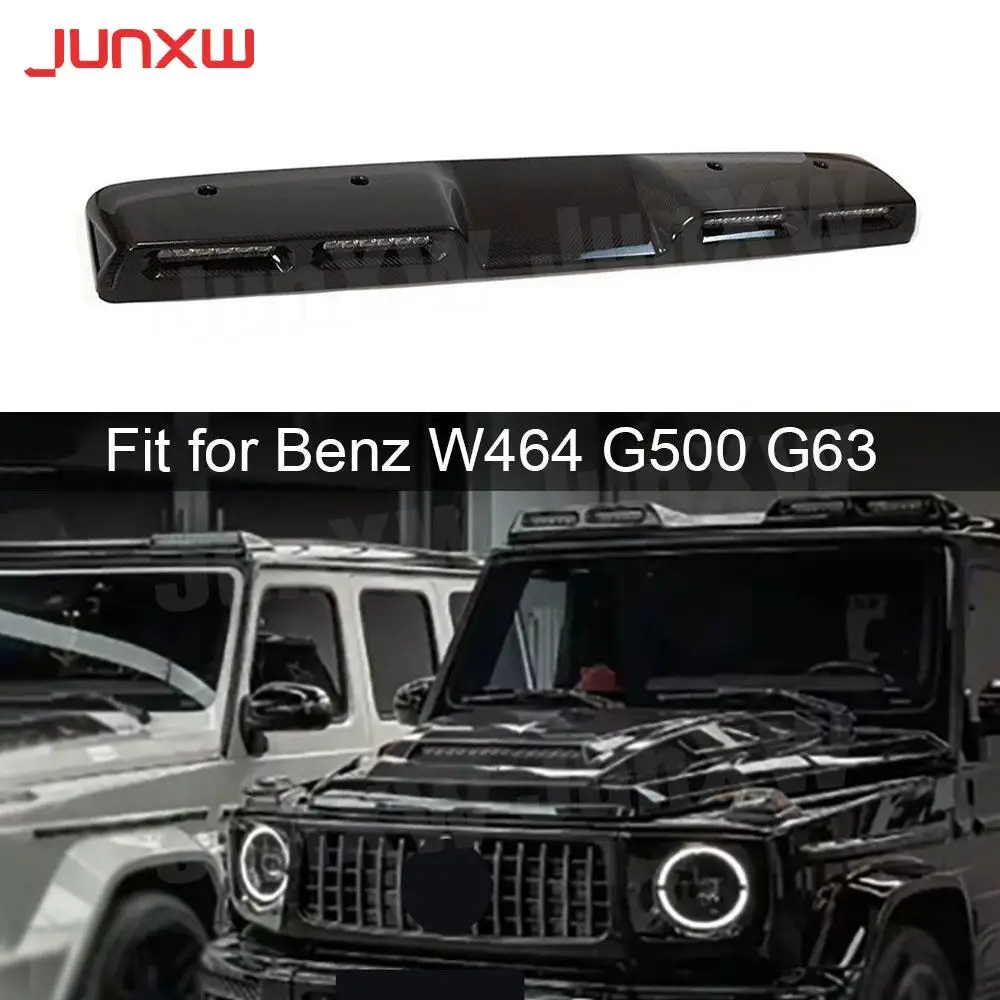 

Carbon Fiber Front Roof Spoiler Wing Top Lip With Light Bodykits Accessory for Mercedes Benz G Class W464 G500 G63 AMG 2019-2023