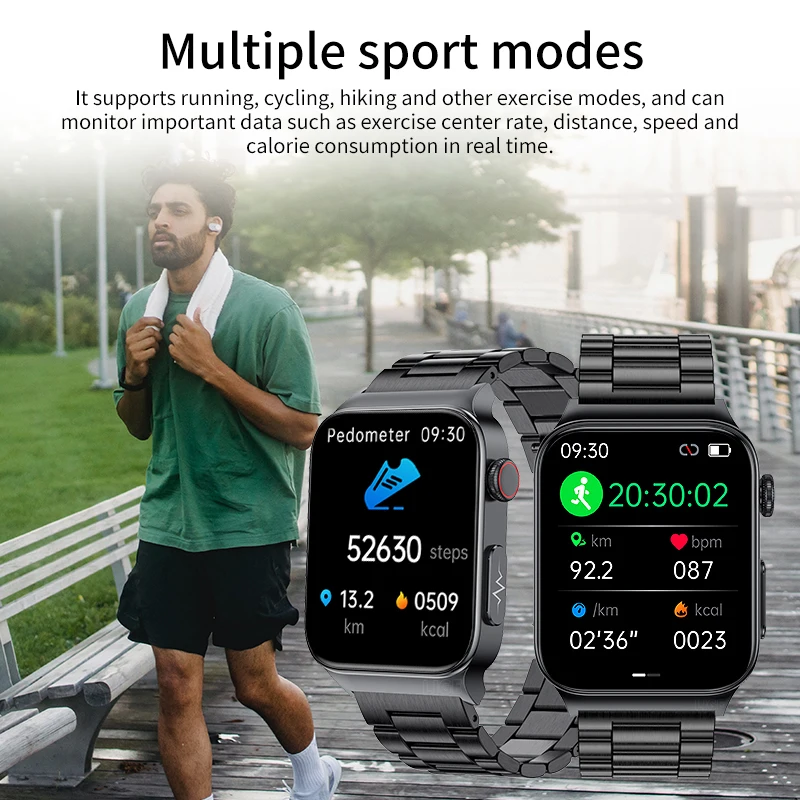 LIGE ECG + PPG Ʈ ġ  ٵ µ ð ǰ  Fitnes  IP68  Smartwatch 2022