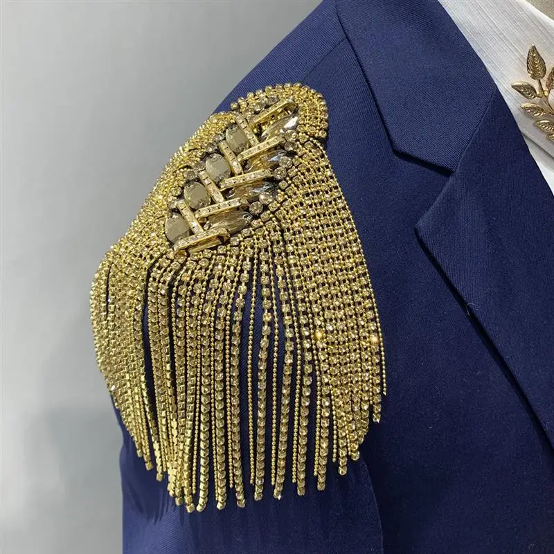 Mark Fringe Epaulet Shoulder Board Shoulder Badge Gold Tassel Epaulets Decor Board