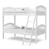 Storkcraft Long Horn Twin-Over-Twin Bunk Bed White GREENGUARD Gold Certified Converts to 2 Individual Twin Beds Wood Slats Bunk 5