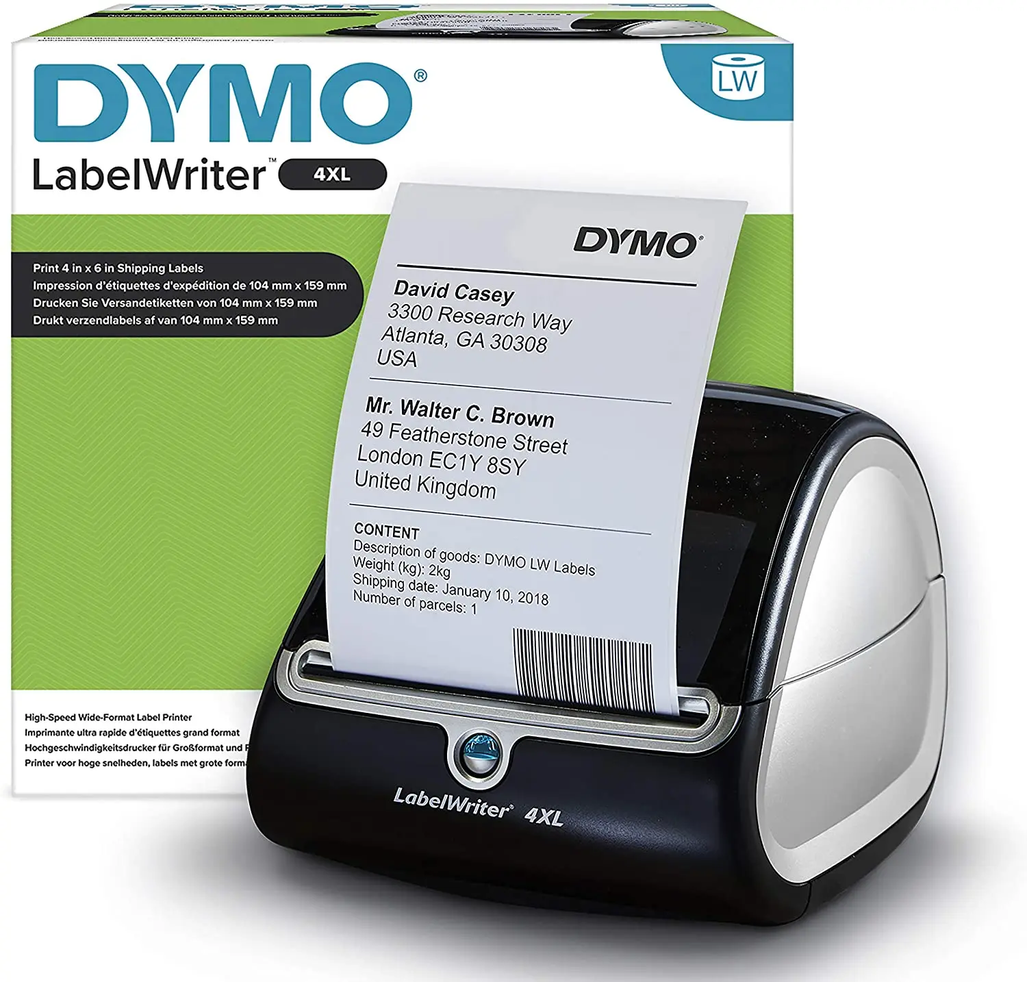 

Принтер для этикеток DYMO Delta, принтер для этикеток, устройство для создания этикеток, Широкоформатная самоклеящаяся термобумага/логистический лист/ценовая этикетка, машина для штрих-кода