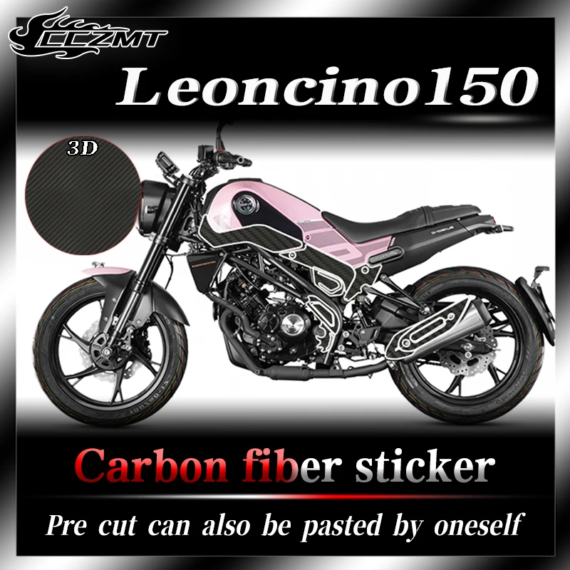 

For Benali Leoncino 150 stickers 3D carbon fiber protective stickers body decoration film accessories modified parts