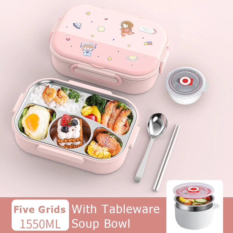 316 Stainless Steel Thermal Lunch Box Cute Kawaii Lunch Box Kids