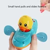 Children Bath Water Playing Toys Chain Rowing Boat Swim Floating Cartoon Duck Infant Baby Early Education Bathroom Beach Gifts 4
