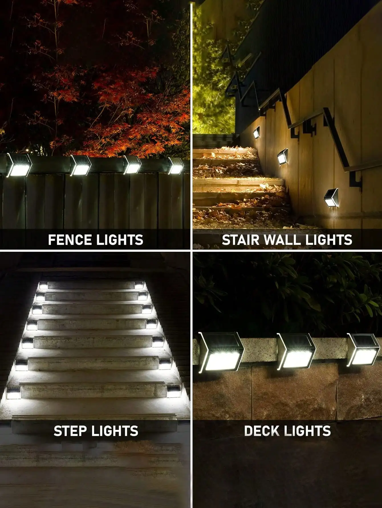 Description Picture 4 of itemUpgraded Solar Panel Solar Fence Lamp Stainless Steel Stair Garden Step LED Light