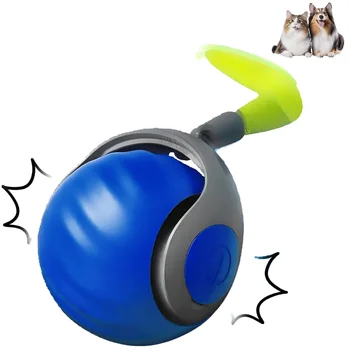 Juguete interactivo inteligente con cola rápida, bolas móviles automáticas con movimiento táctil para mascotas 1