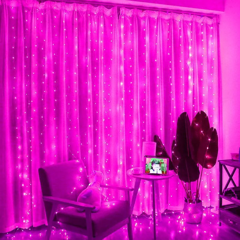 

6x3M LED Christmas Fairy String Lights USB Curtain Garland Wedding Ramadan Decoration for Wedding Party Decorationon The Window