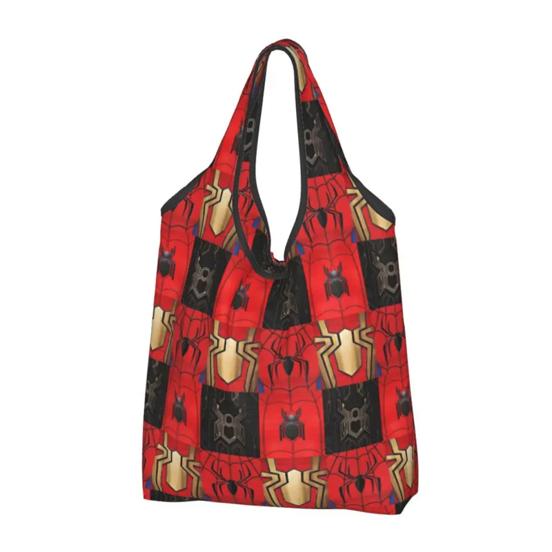 Cute Spider Little Animal Shopping Tote Bag Portable Web Cute Cartoon Groceries Shopper Shoulder Bag kawaii print reusable shopping bag women canvas cute tote bag printing eco bag cartoon bolsa de compras shopper shoulder bags