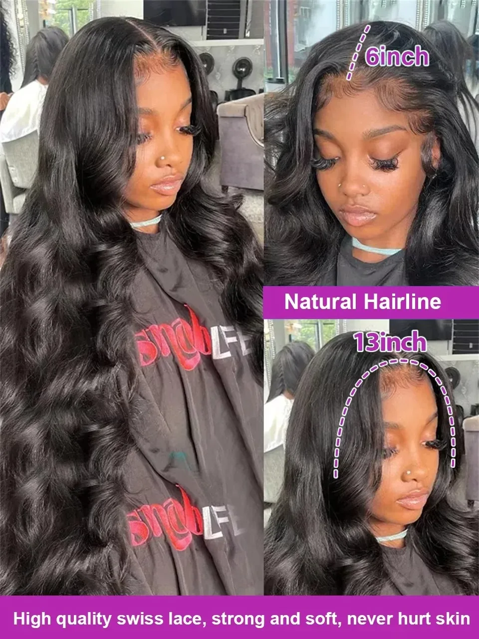 Body Wave Glueless Wig Human Hair 6x4 5x5 9x6 7x5 Lace Closure Wig Human Hair 13x4 13x6 360 Lace Frontal Wig 100% Human Hair 4