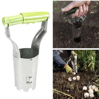 Thickened Stainless Steel Seedling Transplanter Digging Hole Sowing Garden Seedling Tool Planting Vegetable Cylinder Planter 2