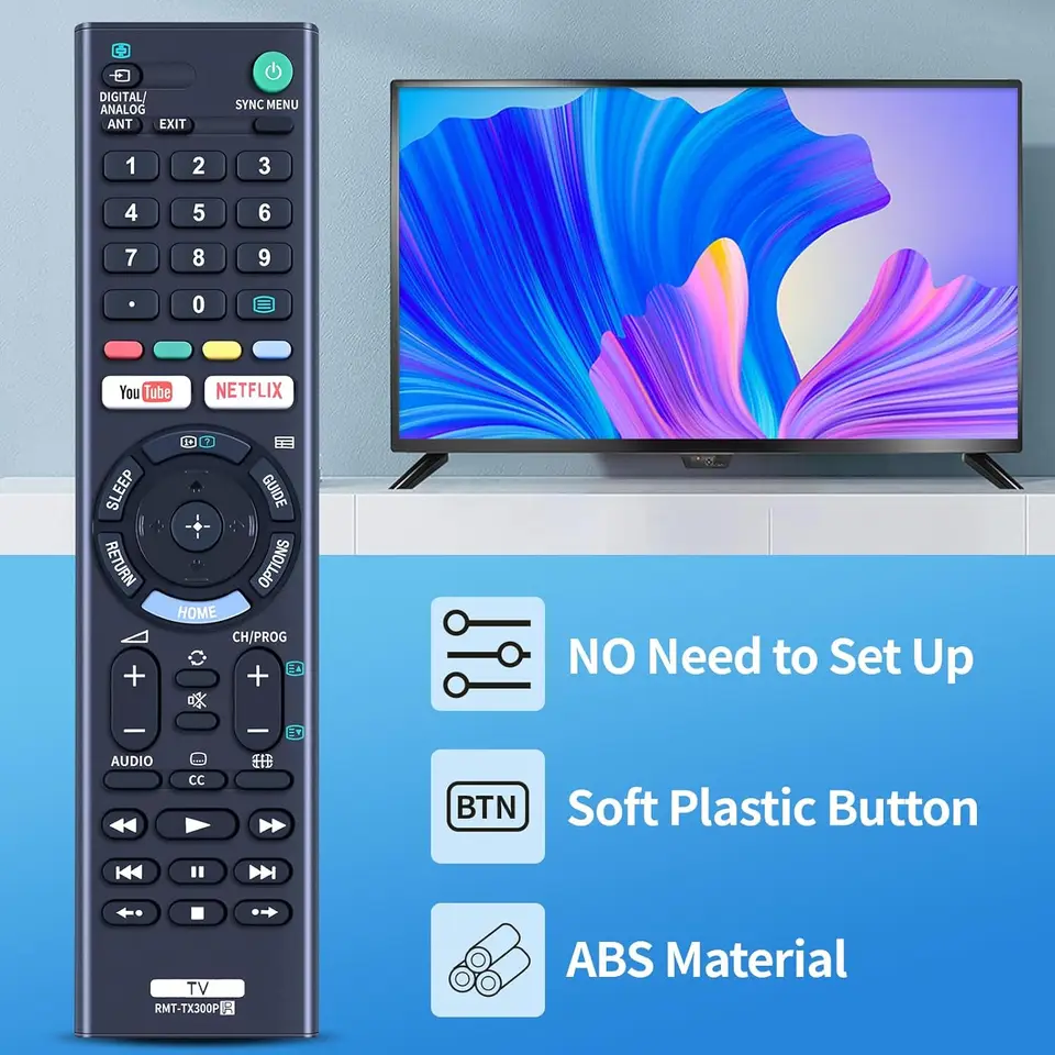 Telecomando Originale Sony RMT-TX300E Per TV LCD/LED KDL-40WE663, KDL-40WE665, Nero