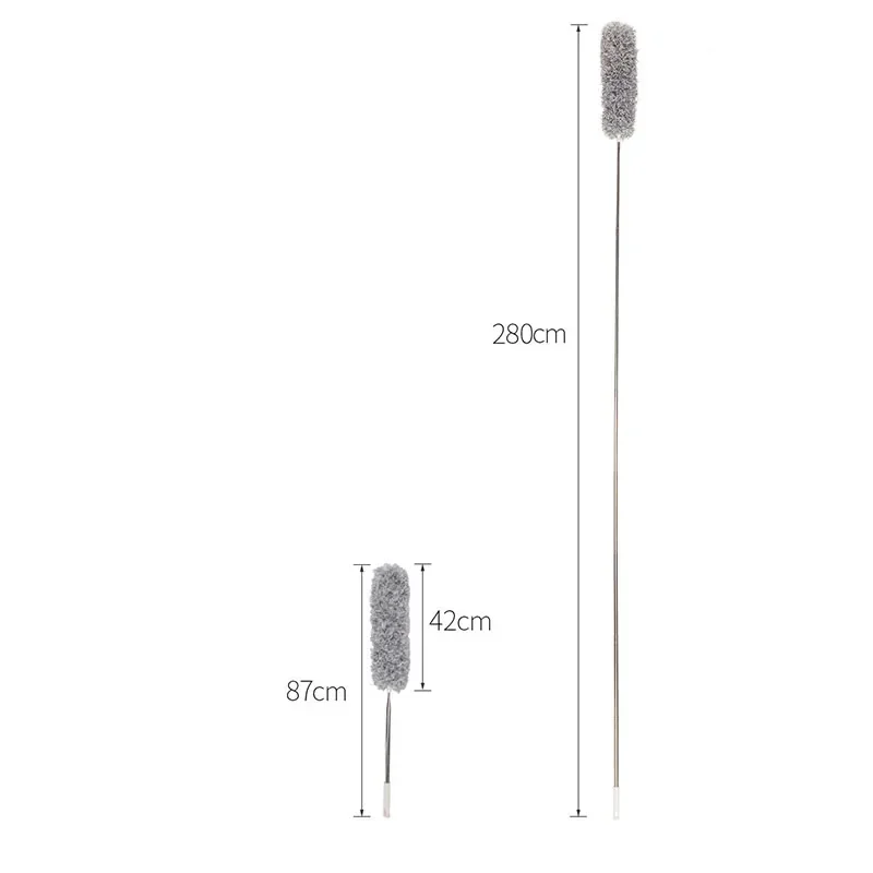 Telescopic Duster Brush 2025 280cm Adjustable Bending Feather Dust Cleaner Car Furniture Gap Cleaning Tool
