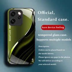 Gradient Color Hard Tempered Glass Protective Phone Case for OPPO Reno15 F 5G (HFPTBLKJB002)