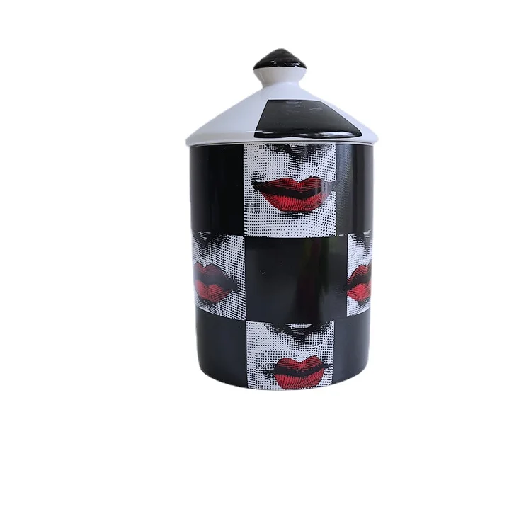 Description Picture 4 of itemEuropean Style Cylindrical Ceramic Storage Jar Cosmetics Jewelry Storage Bottle Candy Tea Jar Container Ornament Home Decoration