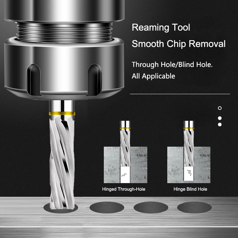 SHAZAM 1.0mm-12mm 50~80Long HRC50 Tungsten Steel Carbide For Aluminum Spiral Reamers For CNC Machining Center Reamer Tools 3