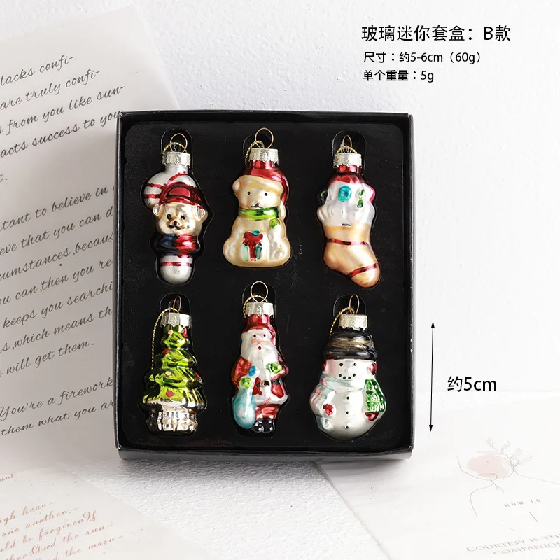 Christmas Decorations Santa Claus Pendant 6Pcs/Set
