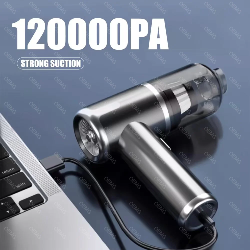 Aspirapolvere Per Auto 120000Pa Potente Macchina Per La Pulizia Per Elettrodomestici Aspirapolvere Per Auto Mini Aspirapolvere Portatile Senza Fili