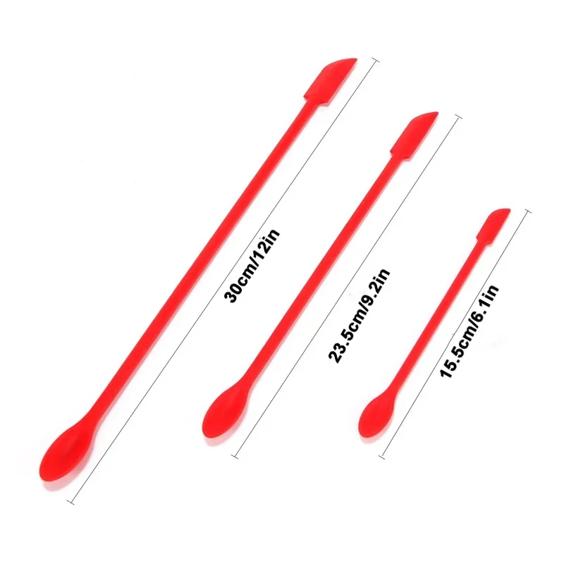 Silicone Spoon 3Pcs Silicone Cream Spatula Small Makeup Mini Spatula Tiny For Kitchen Glass Jar Bottle Beauty Cosmetic