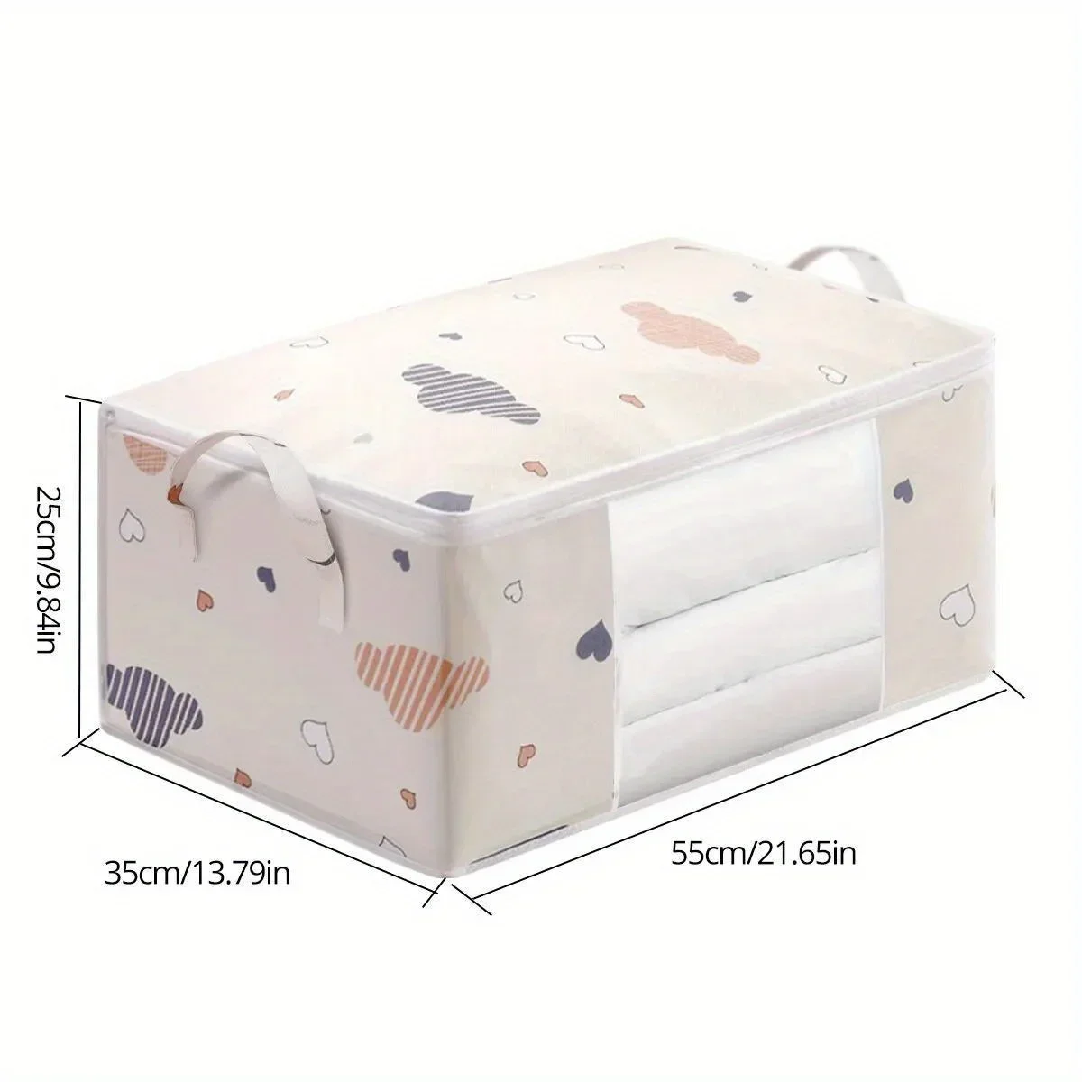 1pc Blue/White Quilt Clothes Storage Bag Moisture Dust Proof Proof Organizer Big Capacity Duvet Blanket Sorting Bags 2