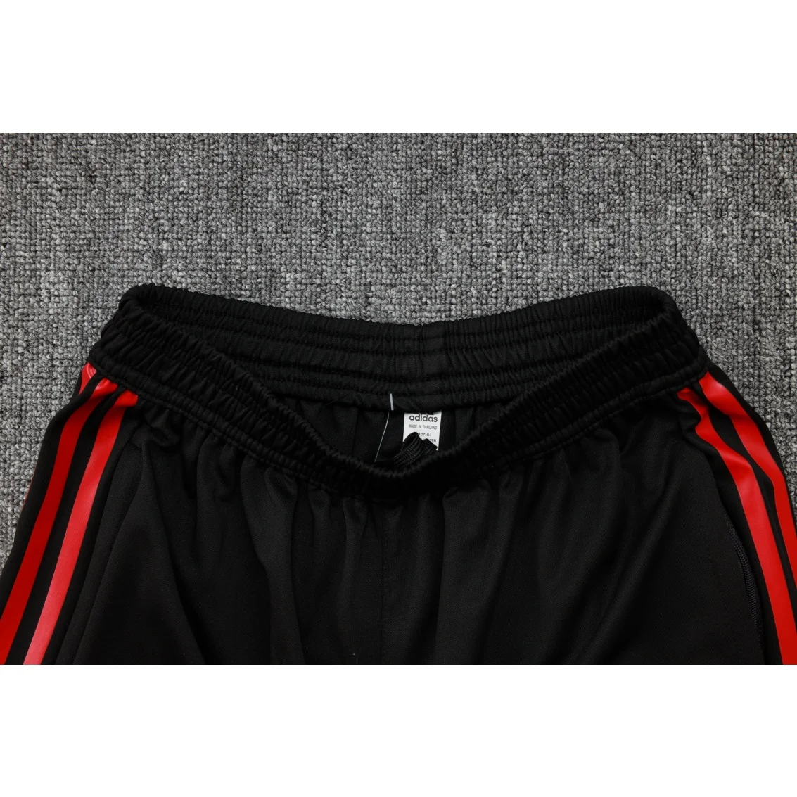 Adidas Soccer Jerseys Men Athletic Fashionable Short-sleeved Above-the-knee Shorts Polyester Training Suit Red Black