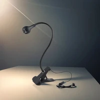 360 Degrees Flexible Desk Lamp with Holder Clip USB Power Lamp Reading Book Light Clip-On Cable With On Off Switch Night Light 1
