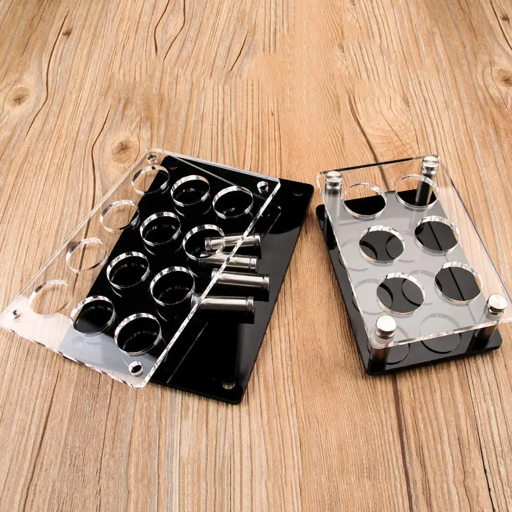 6/12 Holes Wine Cup Rack Transparent Square Shot Glass Holder Acrylic Shelf Tray For Tequila Liqueurs Whiskey Stand Bar Supplies